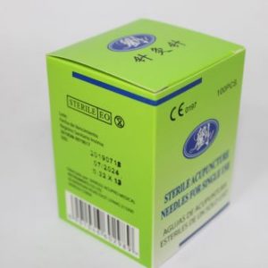 AGUJAS ACUPUNTURA 0.22 x40mm CAJA x100 UND